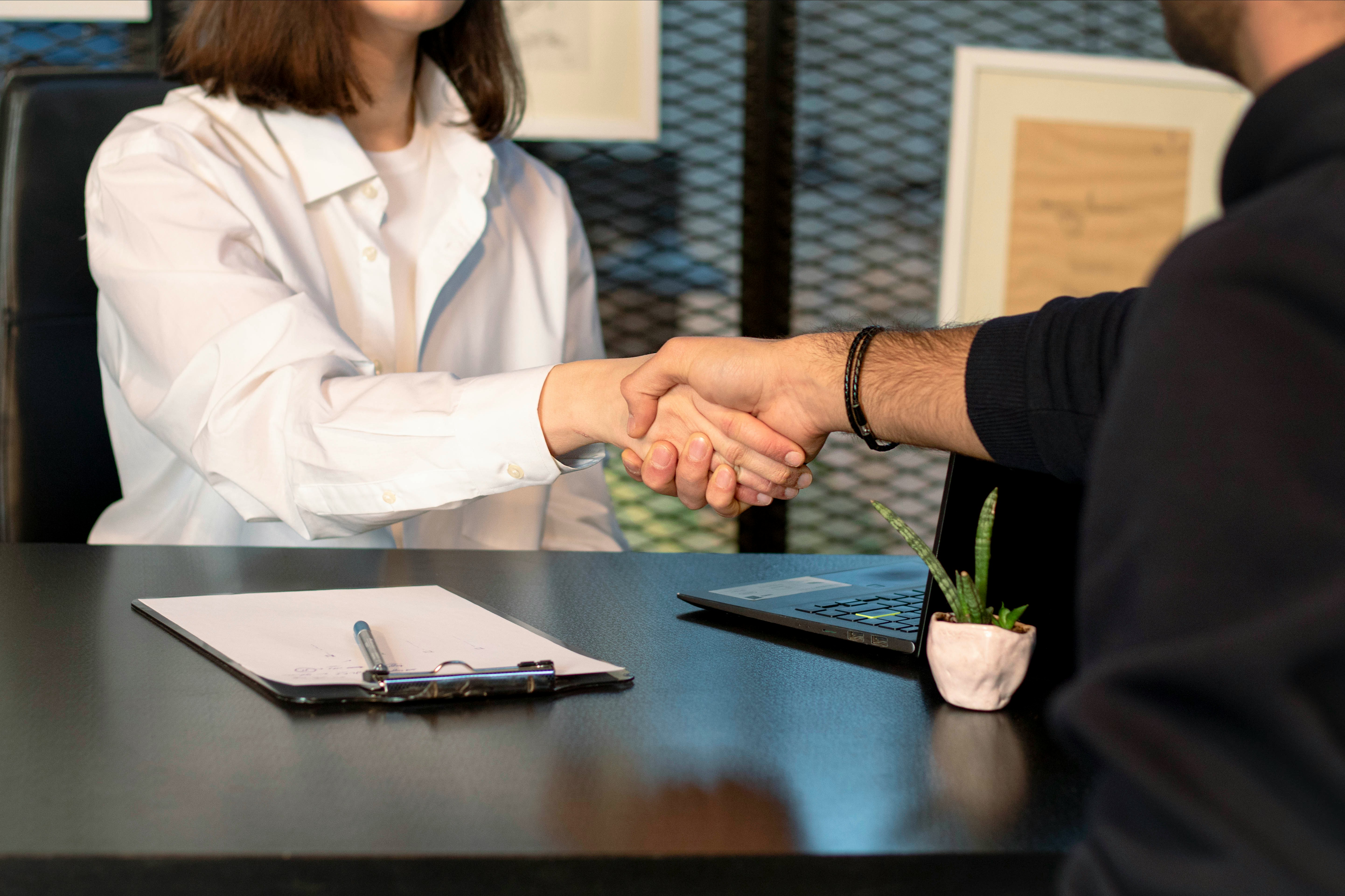 people shaking hands